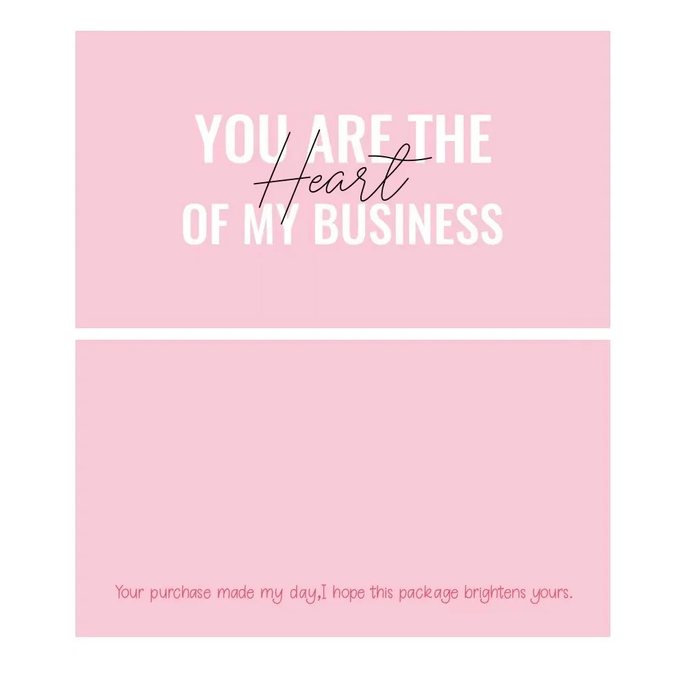 10-30pcs Pink Double Sided Thank You Cards For Small Business Gift Card Party Decoration Supplies Greeting Cards