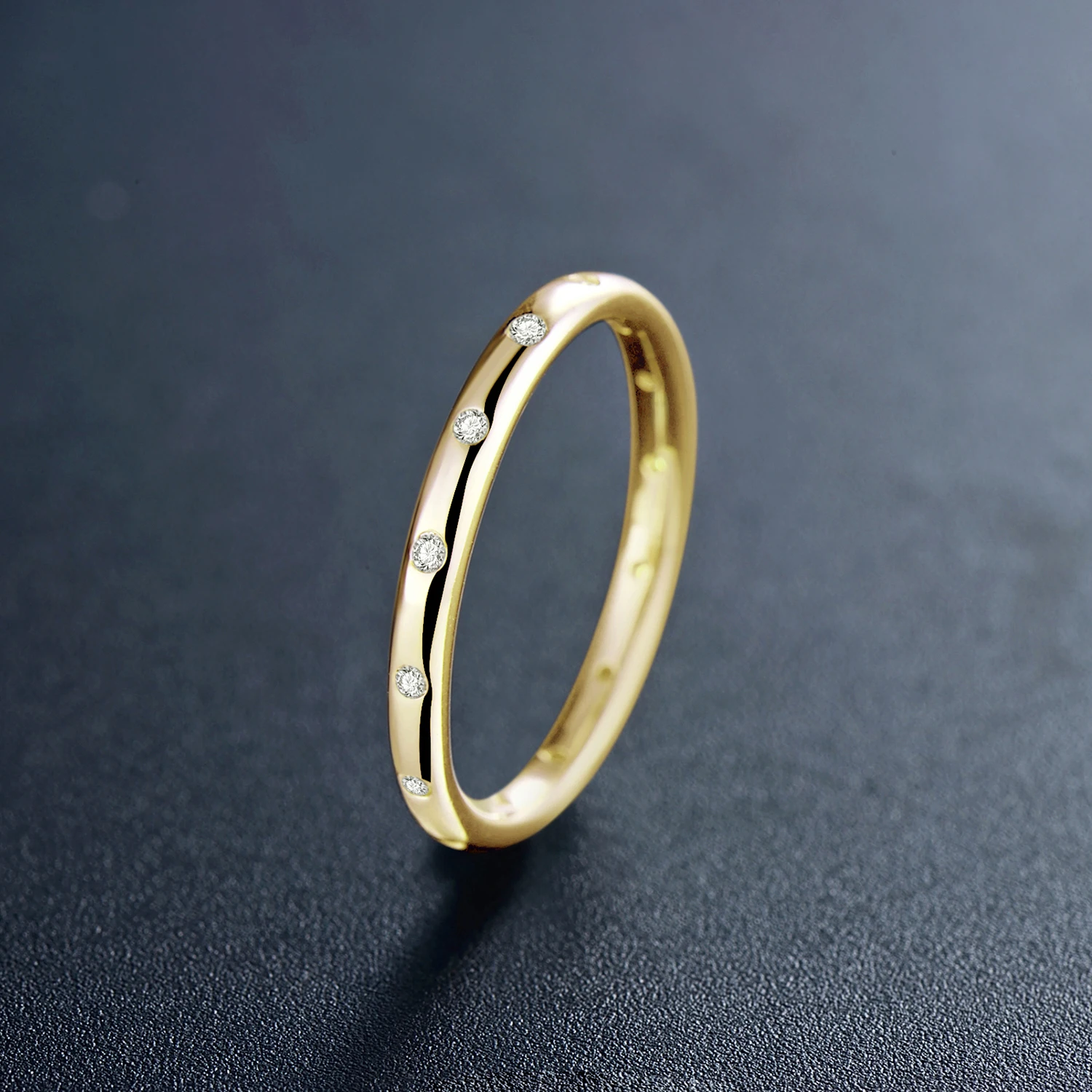 Modian 100% Real 925 Sterling silver Stackable Ring Clear Fashion Simple CZ Wedding For Women Genuine Classic Jewelry