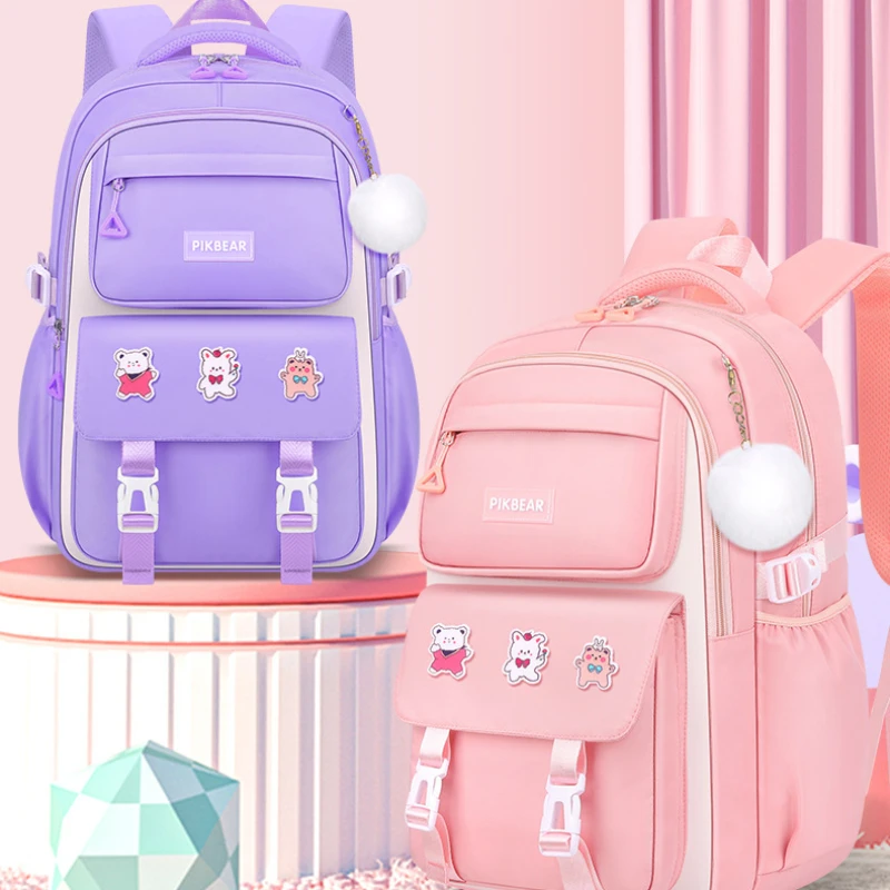 School Backpacks for Teenagers Kawaii Girls Backpack for School Elementary Student Bag Large Capacity Backpack with Many Pockets