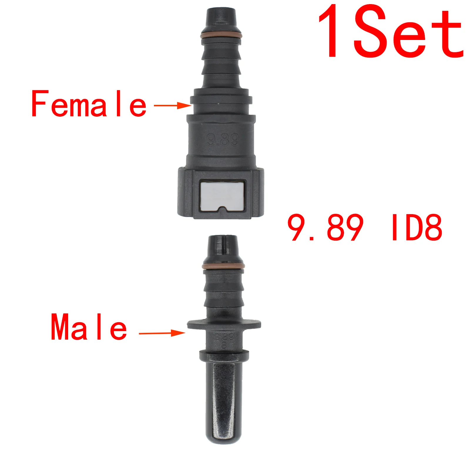 1 conjunto de carro 9.89 8mm linha combustível mangueira acoplador conectar conector acoplamento em linha reta conectores liberação rápida peças da motocicleta montagem