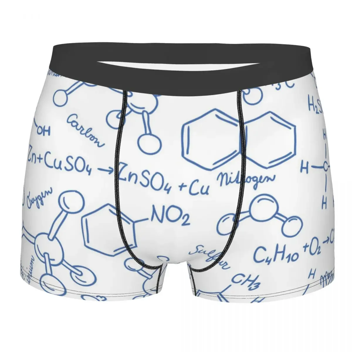 Custom Science Chemistry Pattern Underwear Men Stretch Biology Boxer Briefs Shorts Panties Soft Underpants For Male