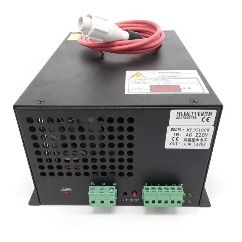 

100W CO2 источник питания MYJG100W-X с фотографией для CO2 Tube