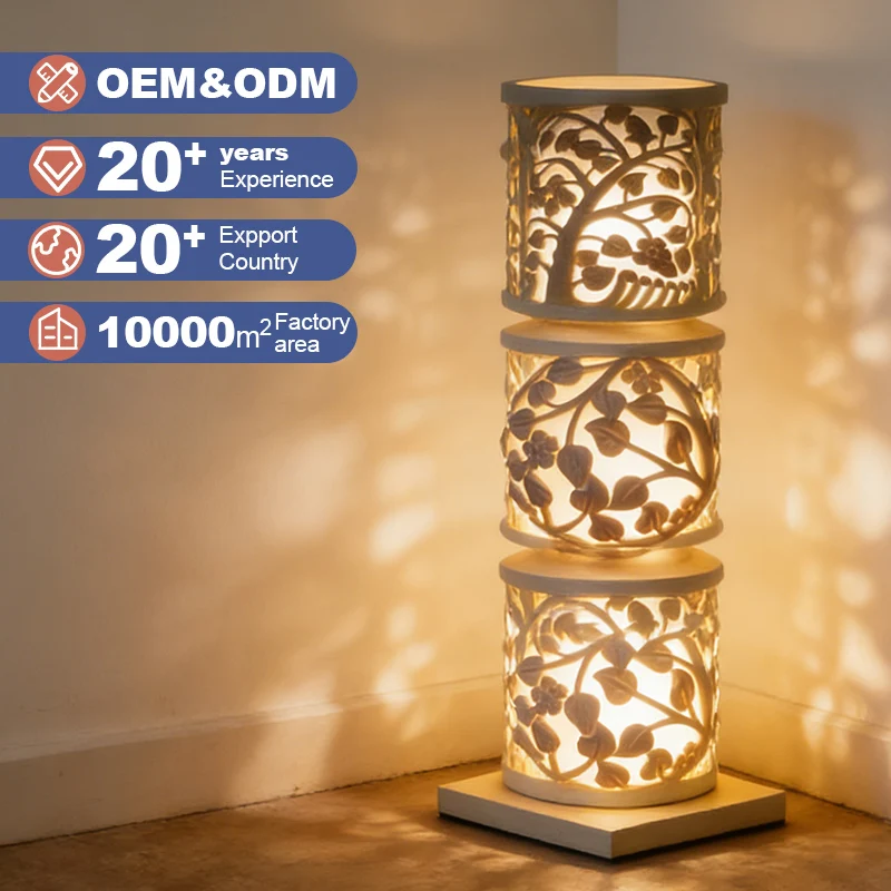 Customizable high-quality garden sandstone column lamp outdoor square villa courtyard decoration engraving decoration