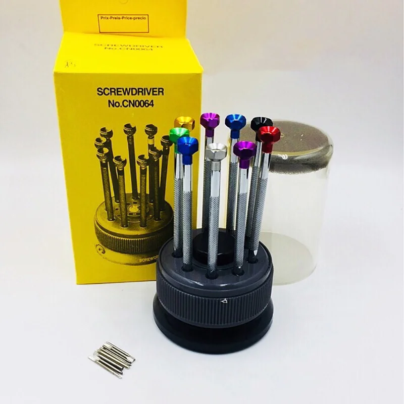 9pcs/set watch repair screwdrivers set with 9 spare bits Phone Jewelry Glasses Screw Remover Watch screwdriver repair tool kit