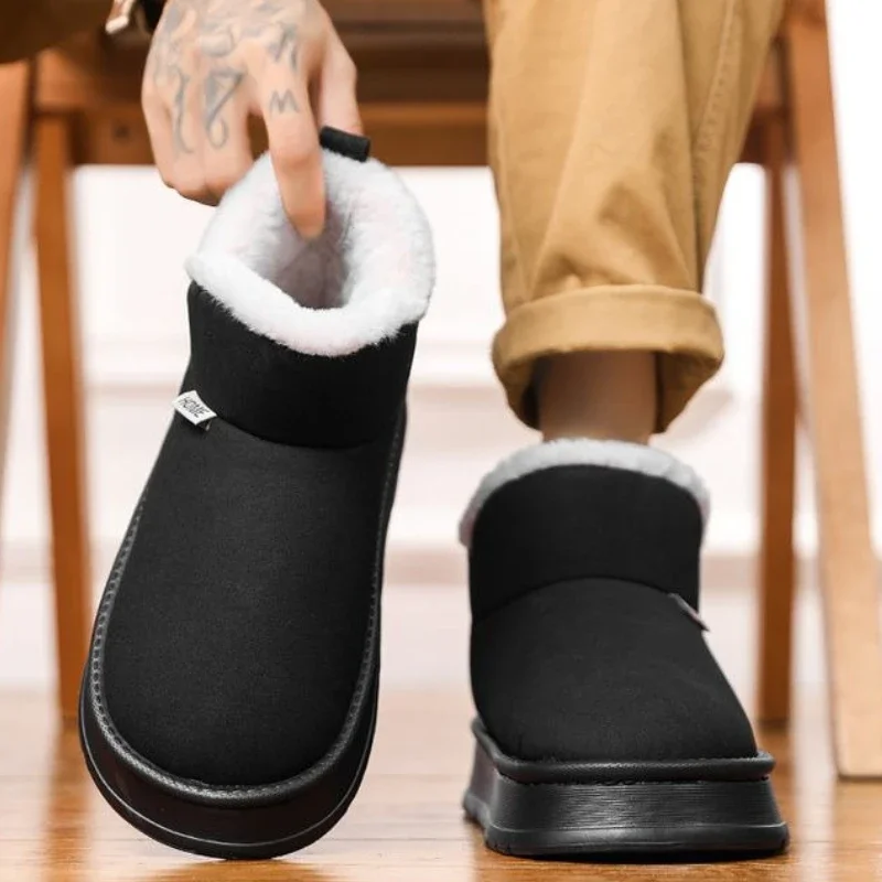 

Зимние ботинки унисекс для мужчин и женщин, утолщенные нескользящие хлопковые зимние ботинки на флисовой подкладке, незамерзающие для -40 ° C Северный Холод