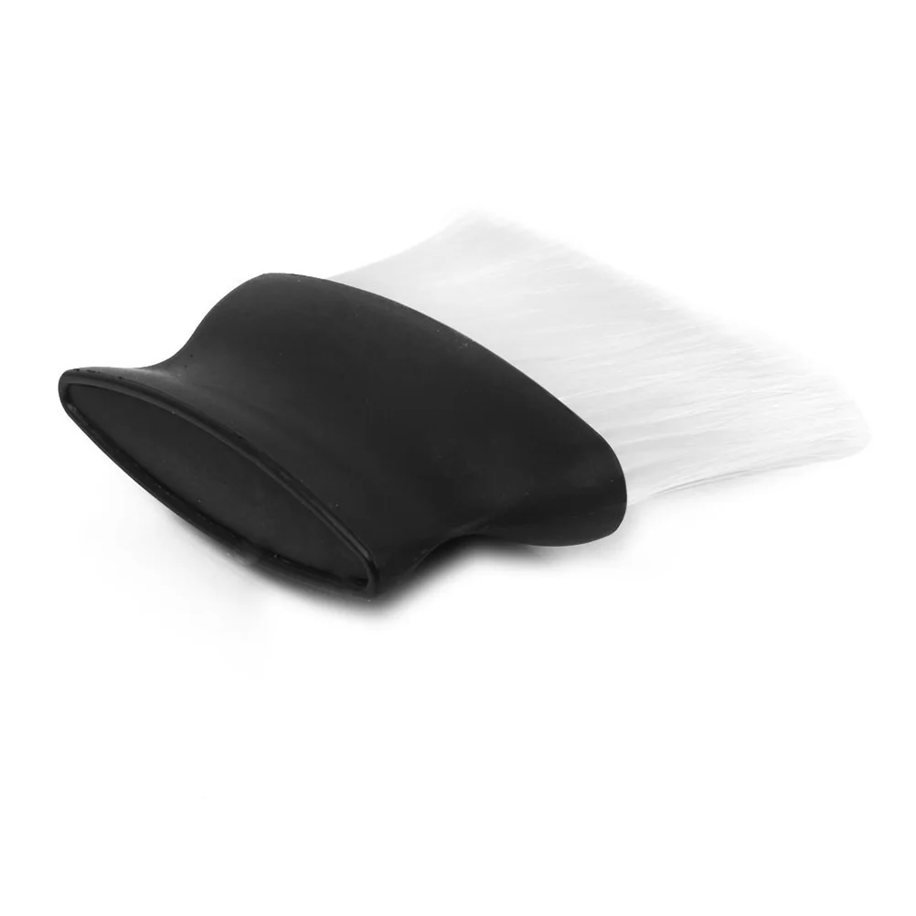 

Salon Brush Hairdressing Duster 492x492mm Plastic Quick Hair Removal Barber Neck Brush Standup Display White Black