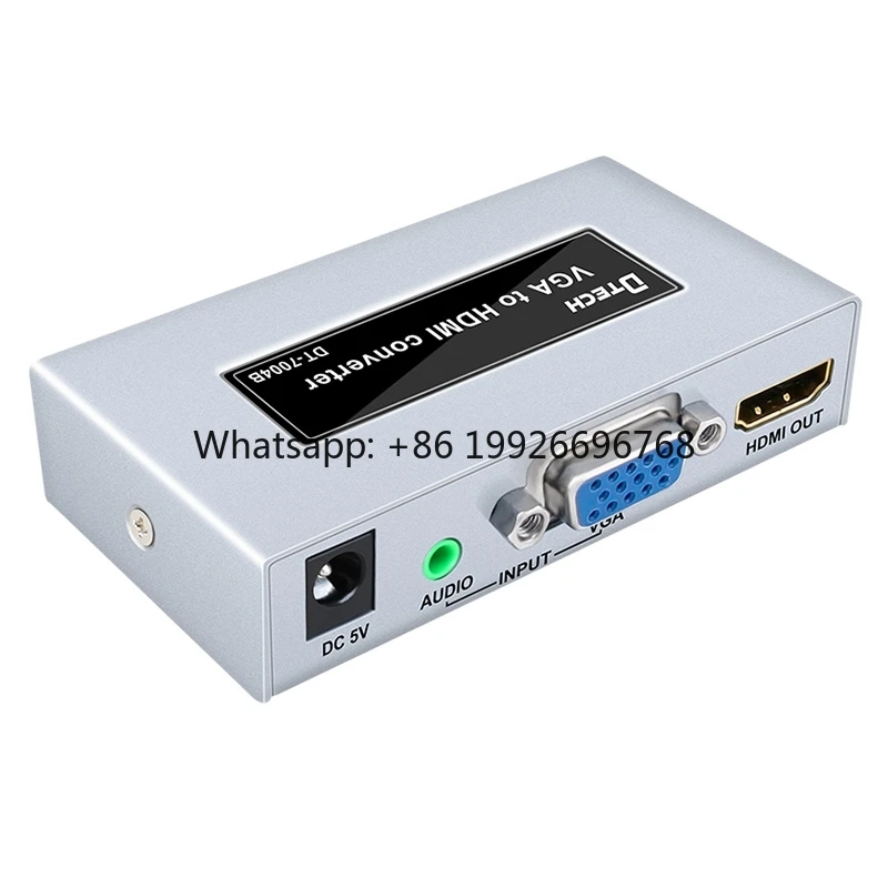 DTECH DT-7004B(MS) 1080P VGA Female to HDMI Female Adapter HD Video Converter for Computer TV and Laptop