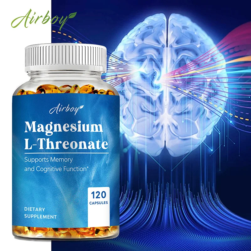 Magnesium L-threonate - Promotes Brain Health, Enhances Memory, Concentration & Cognition, Boosts Nerve Energy