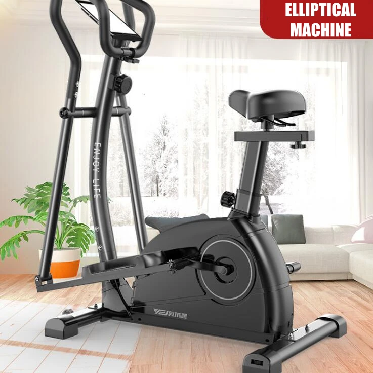 Casa de controle magnético máquina elíptica comercial indoor equipamentos fitness silencioso passo espaço walker elíptico