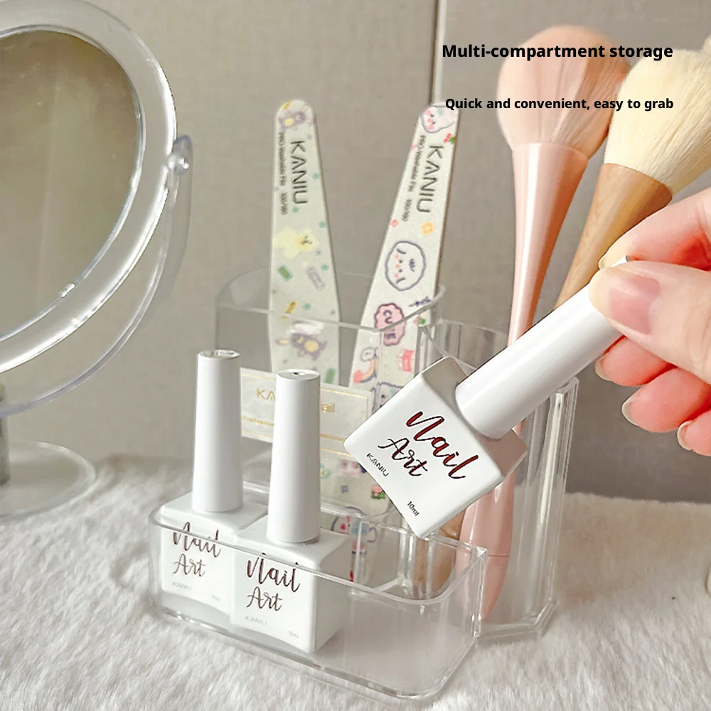 1Pc Nail Drill Bit Holder Display Transparent Makeup Organizer Transparent Acrylic Nail Supply Nail Pen Holder Desktop Organizer