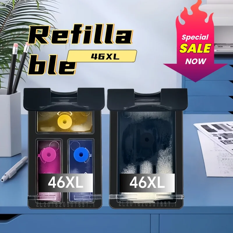 

GraceMate 46xl многоразовый Ciss, совместимый с картриджем hp 46 hp46 для принтера DeskJet 2520hc 2020hc 2029 2529 4729