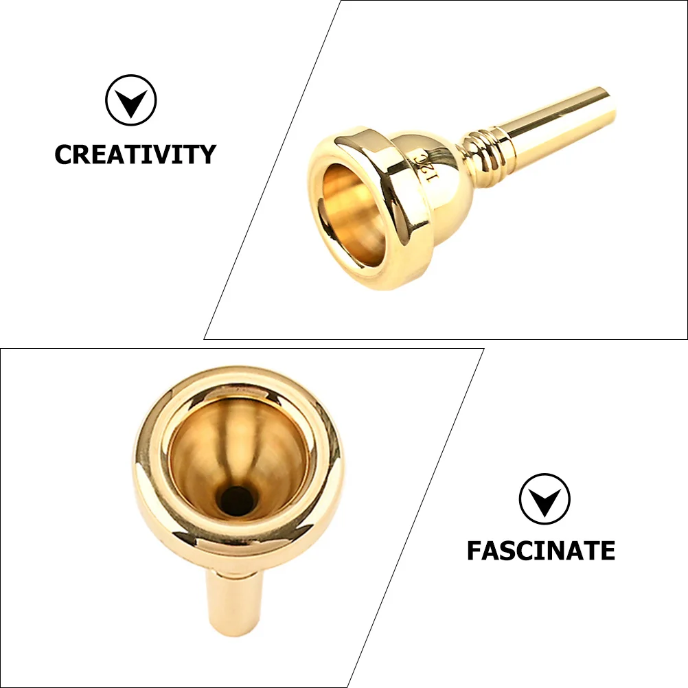 

Мундштук для труб 12C, золотистый металлический, прочная деталь для инструмента, профессиональный инструмент для тренировок, подарок для трубистов