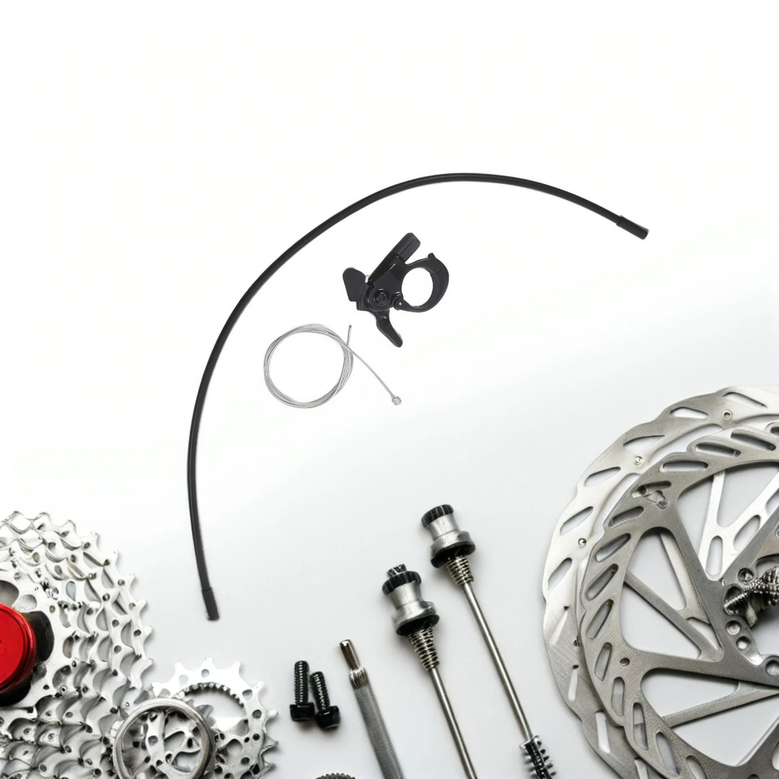 

1Set Precision Handlebar Mounted Fork Lock Control Parts for Bicycle Suspension System Off Road Terrain Performance