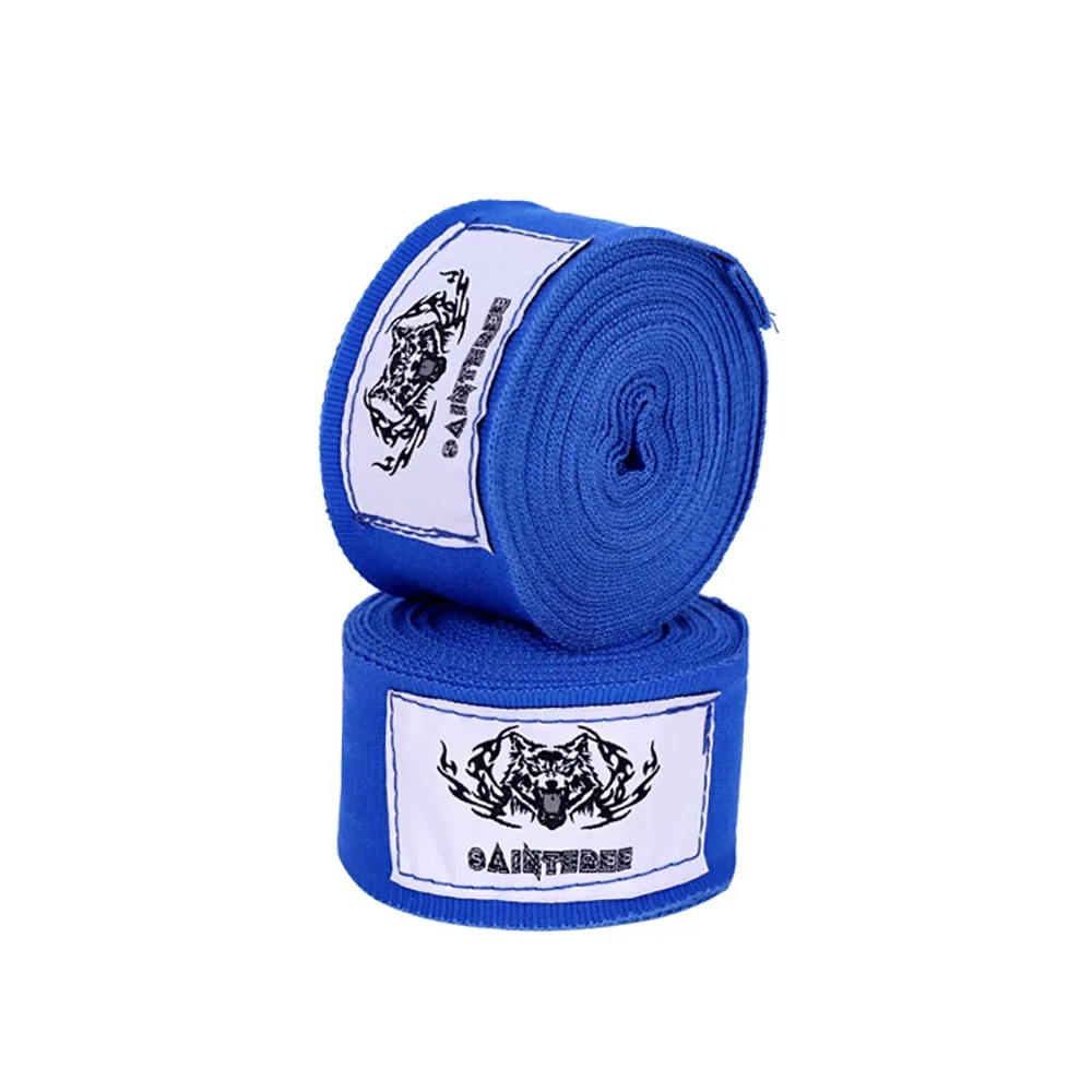 

2 шт., 1,5/3/5 м, боксерские бинты для рук, полиэстер, дышащие боксерские бинты, растягивающиеся, черный, красный, синий, боксерский ремешок на запястье