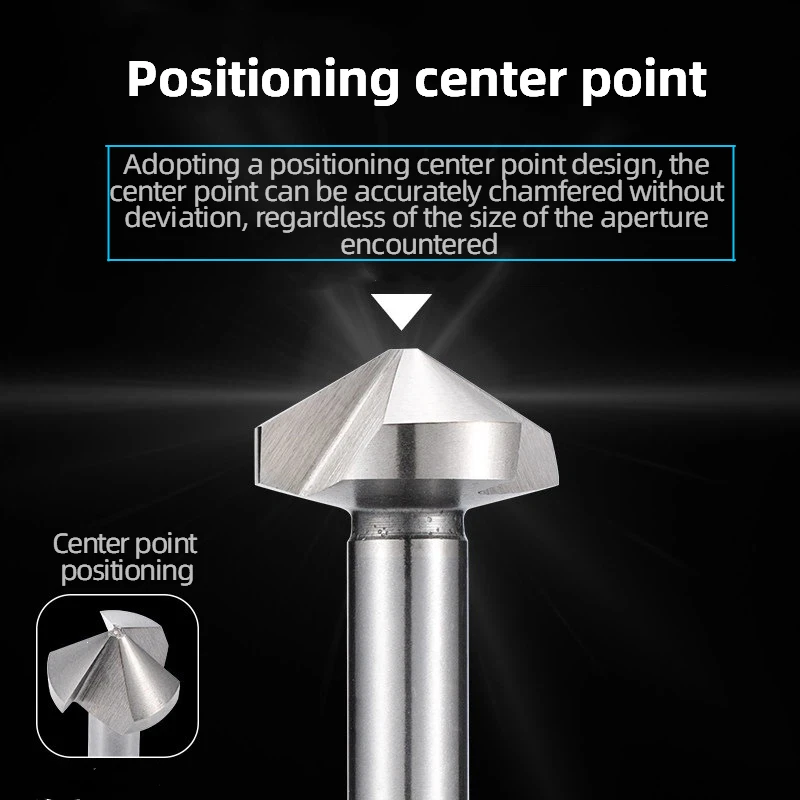 1Pcs Countersink Drill Bit  Chamfer Bore Tool For Metal  3 Flute 120 Degree High Speed Steel Deburr Hole End  Mill Counter Sink