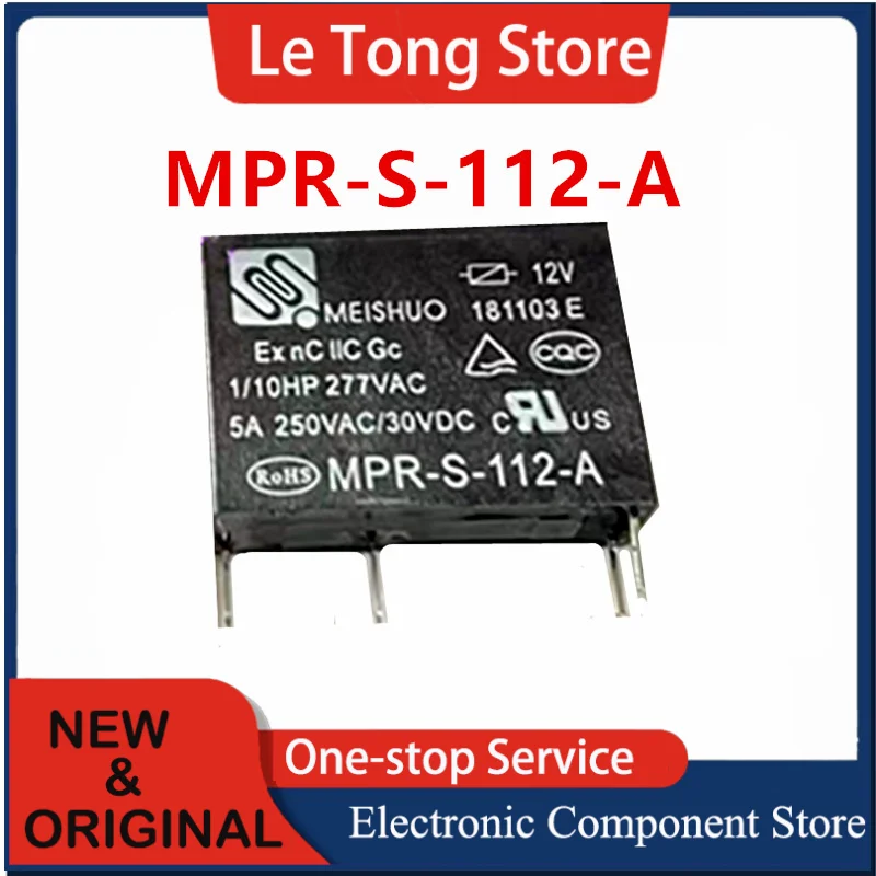 5PCS 10PCS Original relay MPR-S-112-A MPR-S-124-A Meiso 5A 4-pin relay a group of normally open