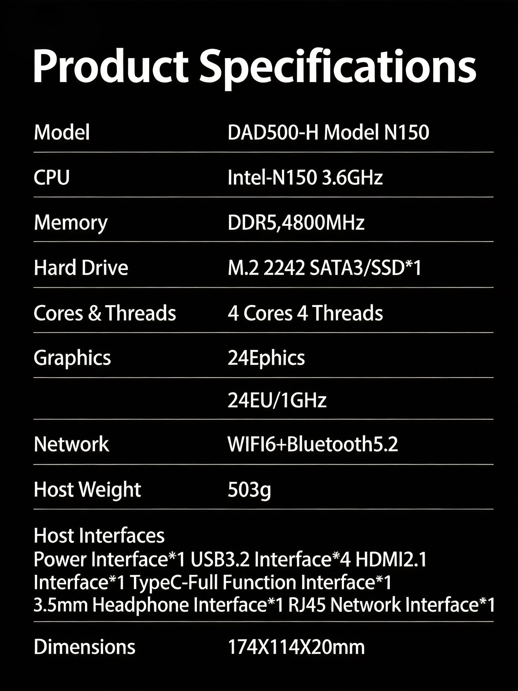 SIBOLAN 500H Mini PC Intel N150 N200 N305 CPU 7-Inch Monitor 2.5G LAN 16G DDR5 Windows 11 Pro WIFI6 BT5.2 Mini Desktop Computer