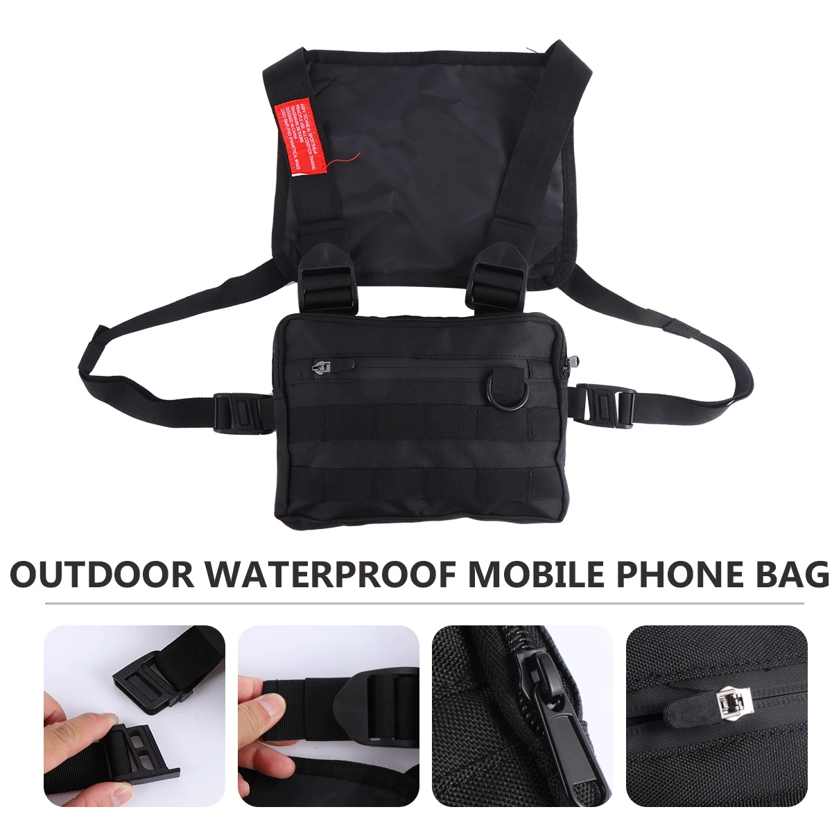 

Waterproof Hiking Backpack Unisex Outdoor Running Cycling Pack With Pockets For Cell Phone Keys Storage Durable Light Resistant