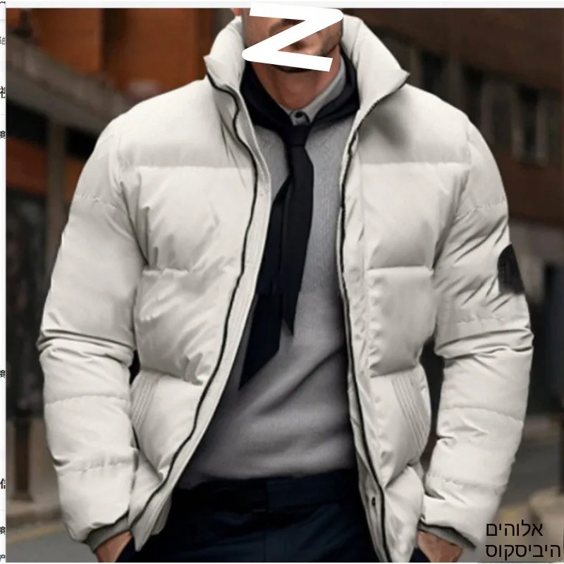 

Thickened Cotton Jacket Men's Casual Bread Style Outerwear Autumn Winter Large Size Coat Comfortable Loose Fit Children's Wear