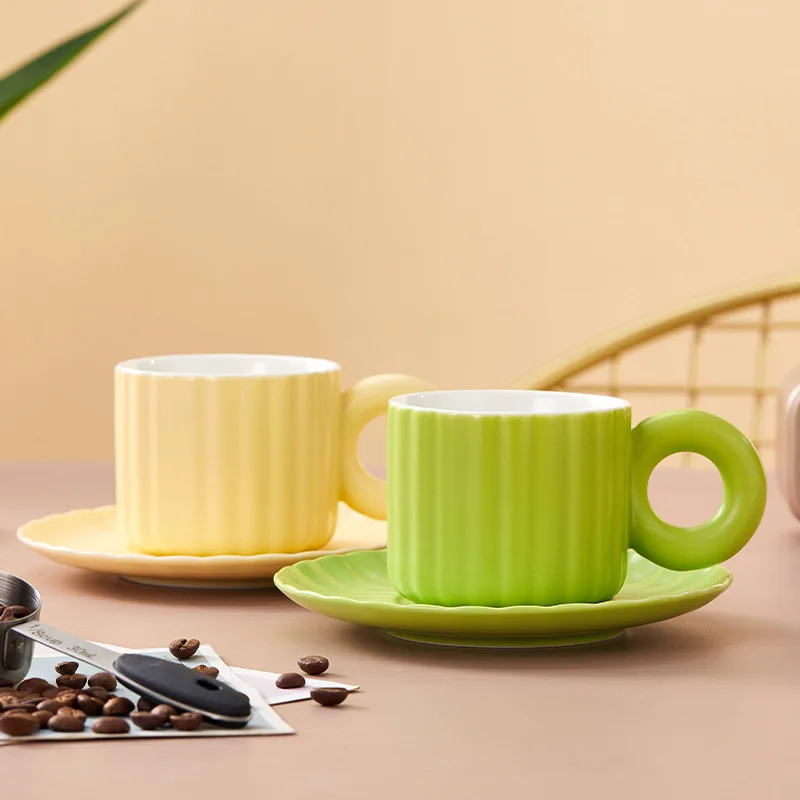 

Coffee Dish Ceramic Mug Home Afternoon Tea Cup Set Nordic Ins Style Couple Water