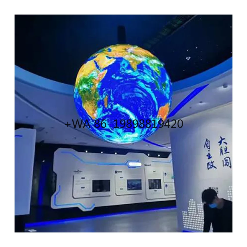 Custom Globe Sphere Screen P1.8 P1.9 P2 P2.5 P3 P4 LED Ball Screen Video Irregular Shaped Spherical LED Display