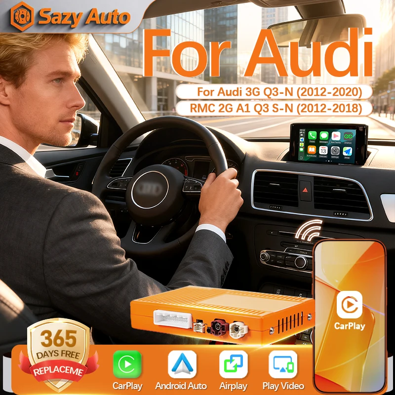 CarPlay inalámbrico Apple Android Auto para Audi A1 Q3 2012-2018 MMI 2G/3G HN + RMC con función de enlace de espejo AirPlay cámara GPS