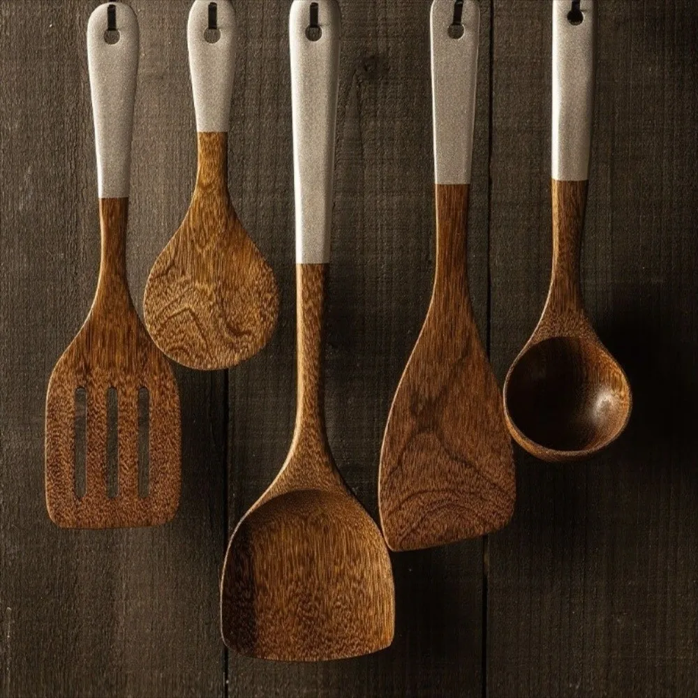 Cooking Tool Heat-Resistant Wood Spatula Tableware Non Stick Soup Spoon Cooking Stir Fry Stir Fry Spatula Non Stick Pan