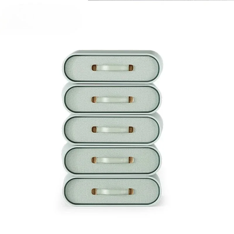 AAInstallation-free multi-function rotating double drawer children's room bedside table