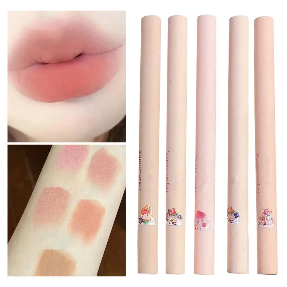 0.4g Practical Lipstick Pen Smooth Precise Outline Flat Heads Women Dual Use Lip Pen  Lip Liner Make Up