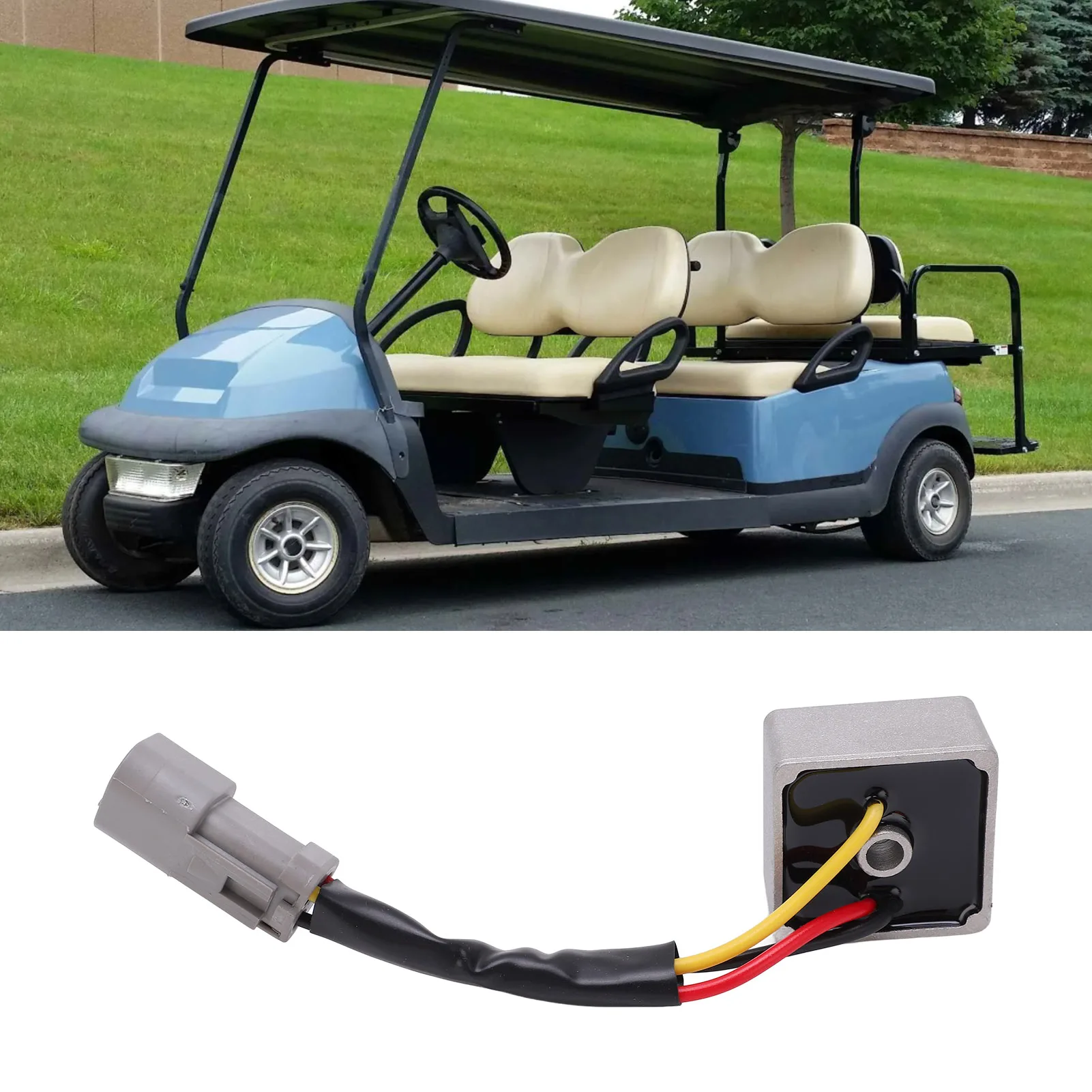 Club Car Voltage Regulator Rectifier 1025159‑01 Replacement For Precedent 4 Cycle 12V Gas 2004+ For Tempo Club Car 2014+