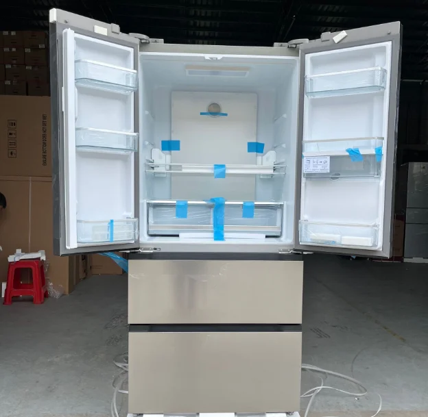 628L Refrigerator French Multi-door Home With Water Dispenser  Air Cooled Frost Free Frequency Conversion Fridges