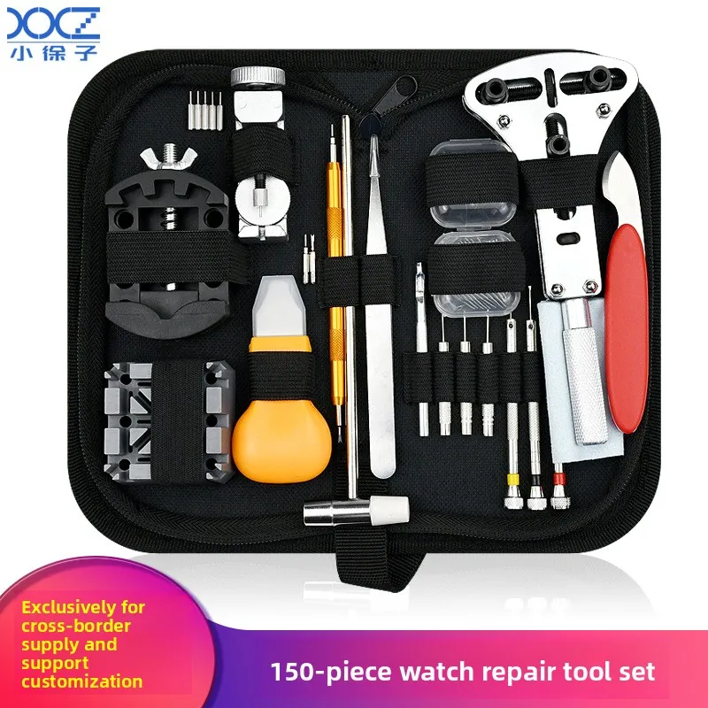 

150 pieces of watch repair tool kit for battery replacement, strap removal/back cover opening/strap replacement+strap punching