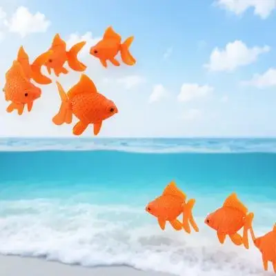 

10pcs Plastic Artificial Floating Goldfish Aquarium Decor Simulation Tropical Fish Fish Tank Ornament Pet Supplies