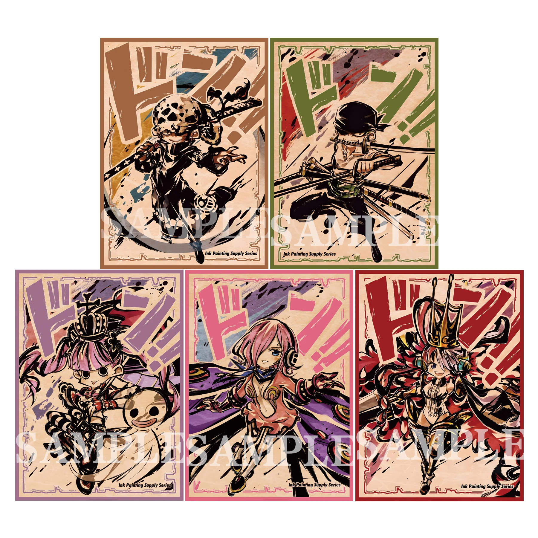 60Pcs/set 67X92Mm One Piece Uta Perona Card Sleeves Opcg Reiju Zoro Opcg Color Flash Card Protective Cover Anime Cards Gift Toys