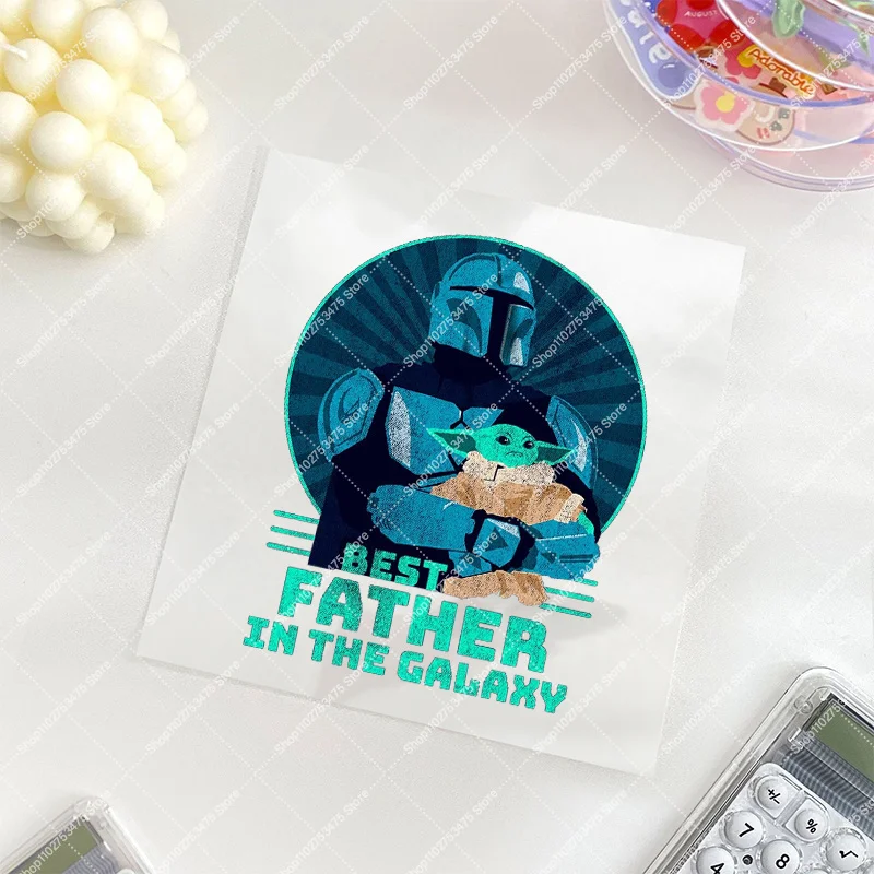 Pegatina de Transferencia de Moda de Dibujos Animados, Anime Star Wars, Creativa, para Decorar Botellas de Agua, Etiqueta Autoadhesiva de Cristal, Regalo