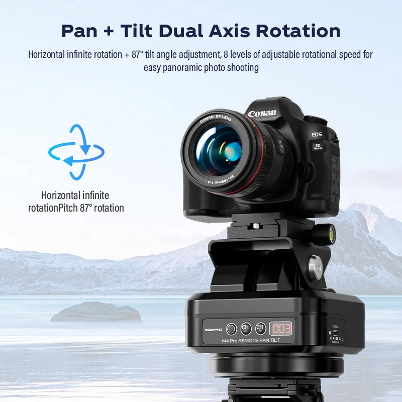 ZIFON New YT1500pro  waterproof outdoor shooting intelligent face tracking stabilizer  360 Rotating Panoramic Head Remote Contro