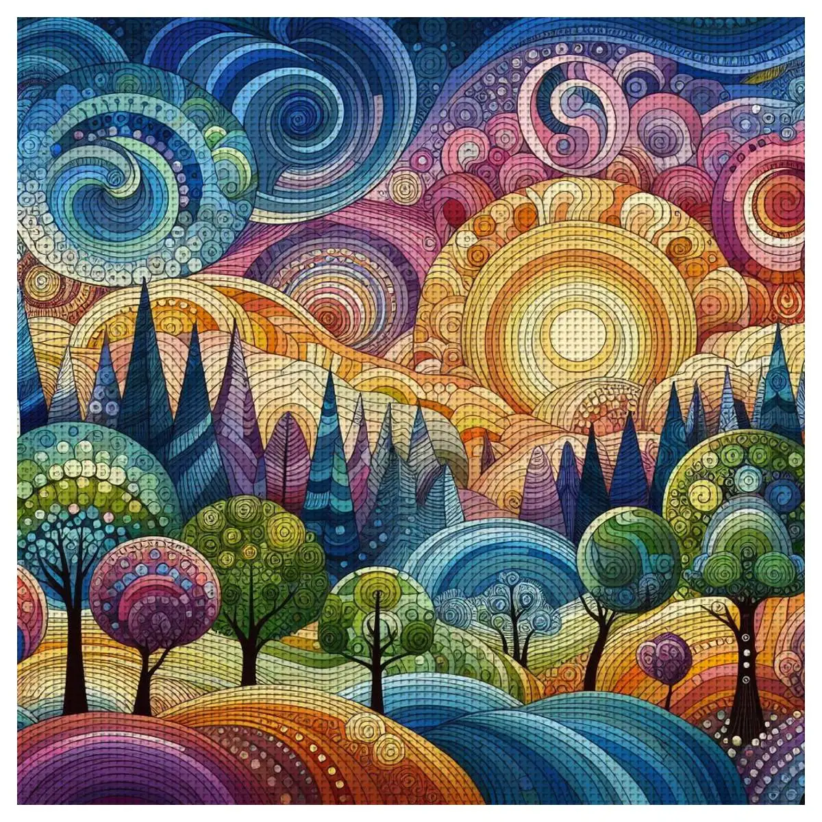 1pc 30X30CM/11.8inch Autumn Day Stamped Cross Stitch Kit DIY Kit 11/14/16CT DIY Embroidered Set DIY Cross-Stitch Set