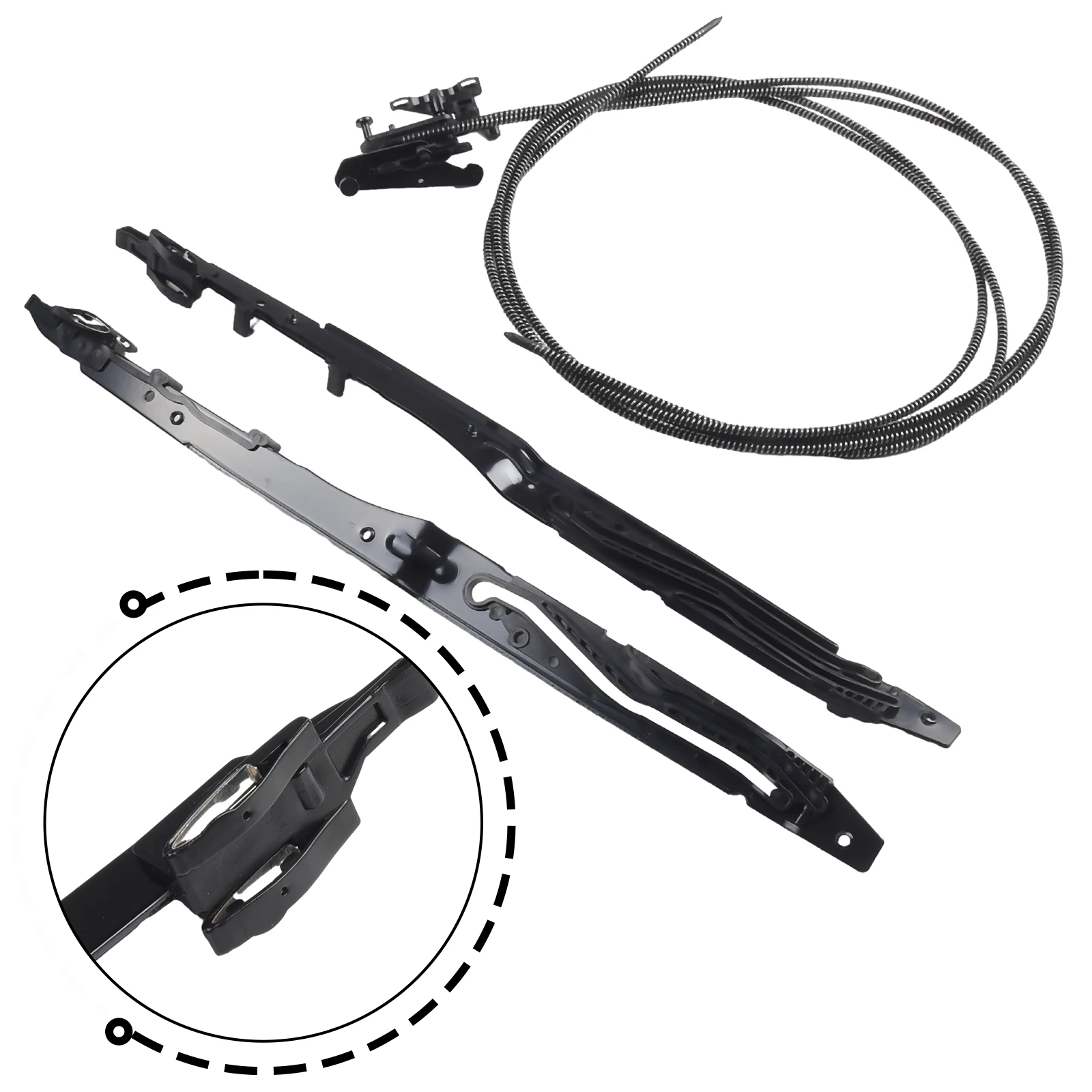 Sturdy Sunroof Glass Cables+Track Assembly for Ford F150 F250 F350 F450  Long lasting Replacement Kit  Compatible Models