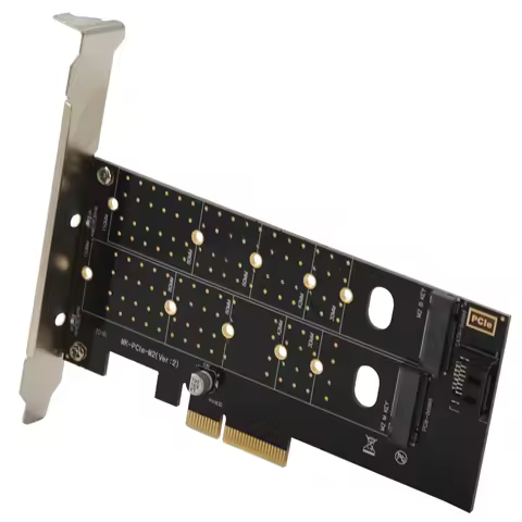 A29F-Dual M.2 Pcie Adapter, M2 Ssd Nvme (M Key) Or Sata (B Key) 22110 2280 2260 2242 2230 To Pci-E 3.0 X 4 Host Controller Expan