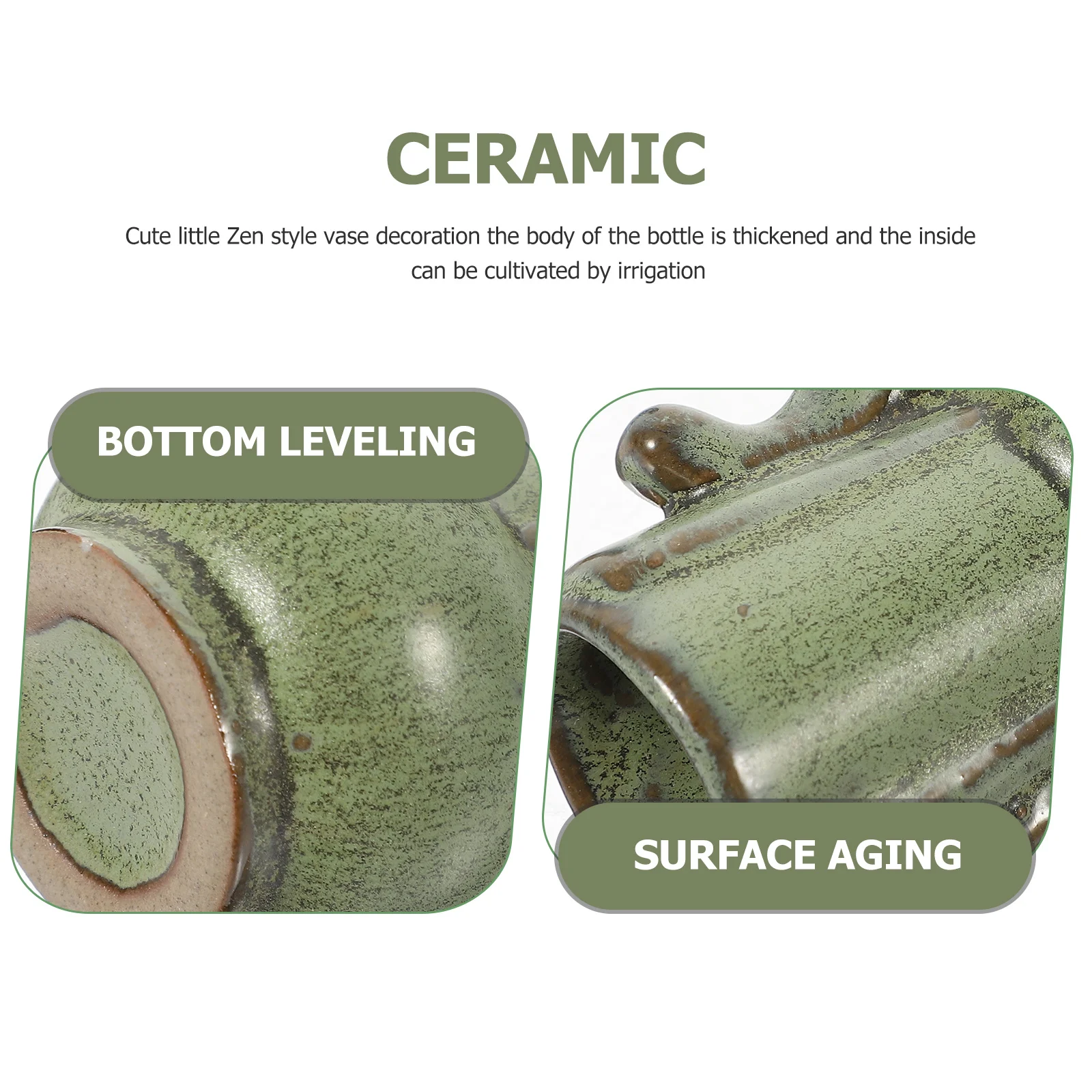 

4Pcs Chinese Style Mini Ceramic Vases Artistic Tiny Vase Set for Floral Arrangement Home Space Atmosphere Decoration