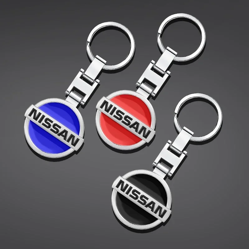 3D Metal Car Logo Key Chain Keyring Auto Interiors Accessories For Nissan Nismo Tiida Teana GTR Juke Versa Almera Sentra Patrol