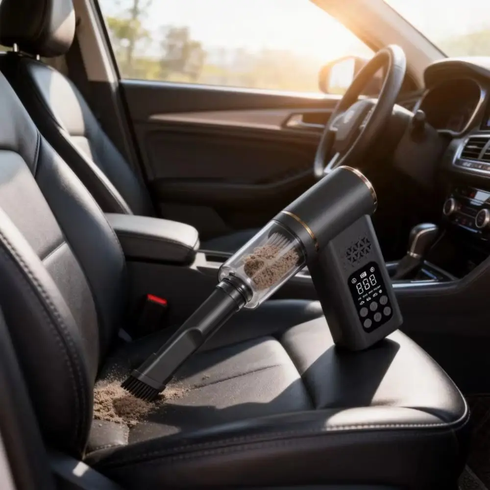 

Беспроводной пылесос из АБС-пластика с LED-дисплеем, портативный, с функцией подкачки шин, безмасляный цилиндр, умное управление