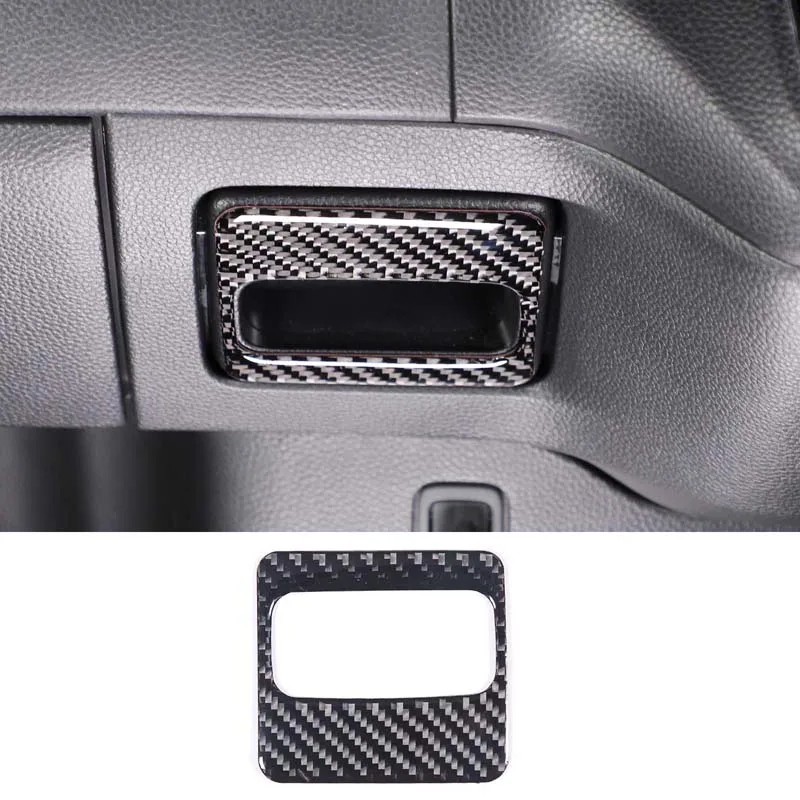 

For 2017-2021 Honda N-BOX JF3 JF4 soft carbon fiber car styling car co-driver storage box switch cover sticker Car accessories