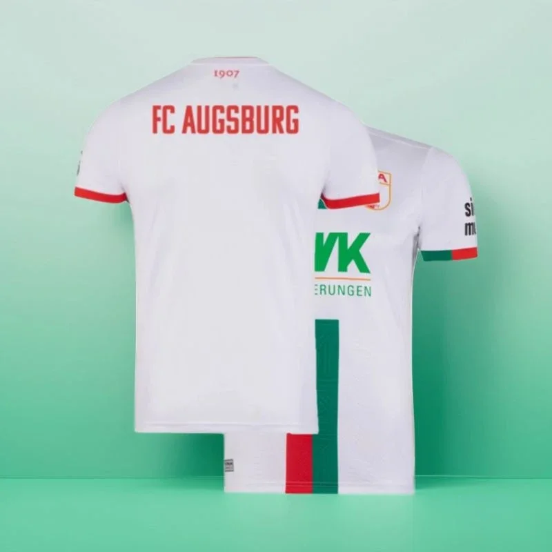 

Soccer Match Training Jersey Men Women Clothes Augsburg Home Jersey Breathabe Quick-Drying Oversized Sports Casual Daily Tops