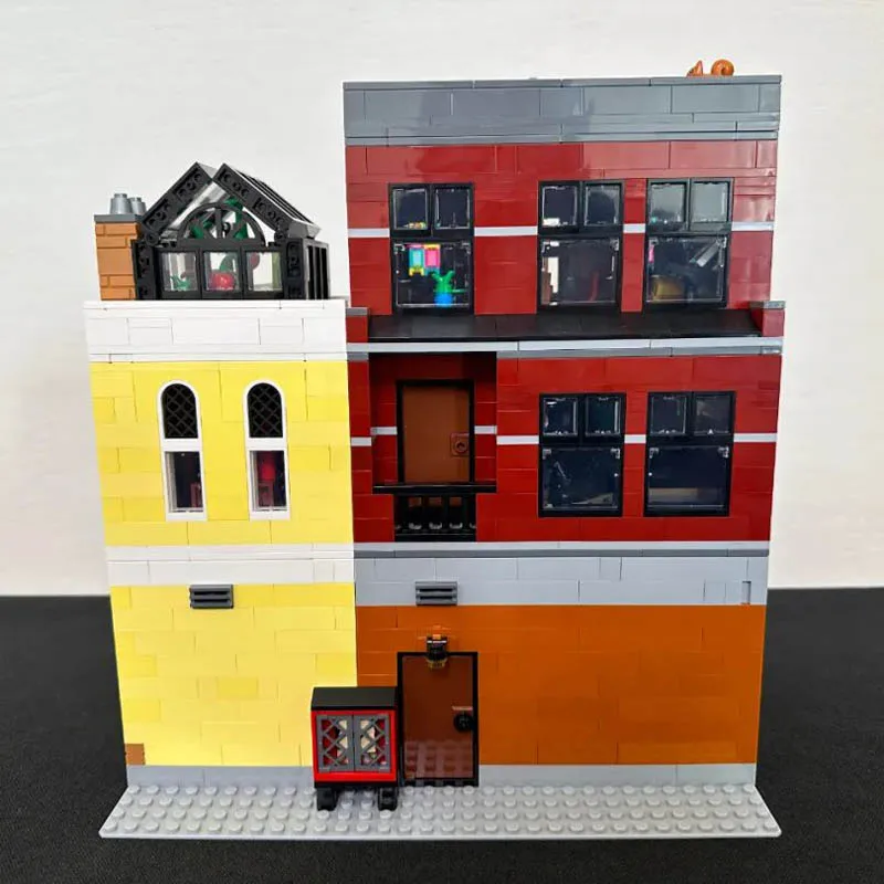 Creatoring Expert 10312 Jazz Club Pizzeria Shop Model Moc Modular Houses Building Blocks Bricks Compatible Kid Toy 2899PCS