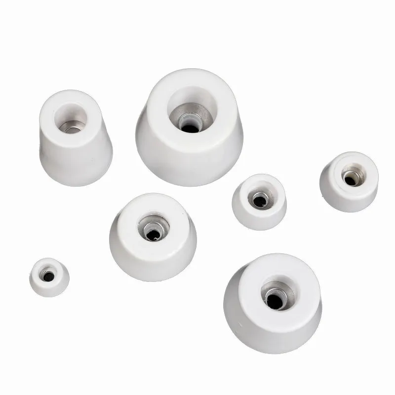 2pcs Chair Floor Protector Cushion Non-slip Increase Damping Bumper Pad Large Model White Cone Rubber Feet Furniture Legs Feet