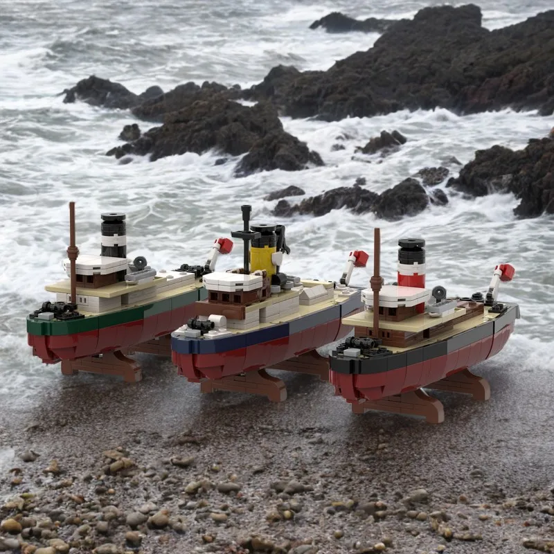 

1409PCS MOC DIY Education Model Building Blocks - Tugs William C Daldy Vulcan Neptune, Creative Building Toy for Kids and Adults