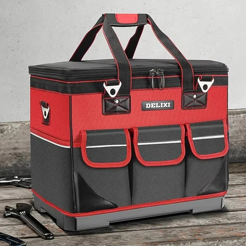 DELIXI Multifunctional Tool Bag Wear Resistant Large Capacity Storage Organizer For Electrician Carpentry Home Repair Hand Tool