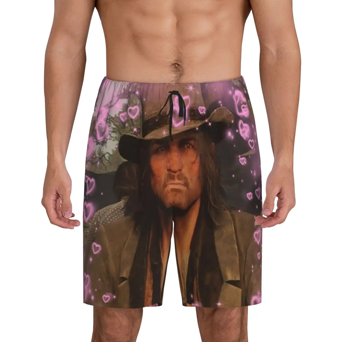 

Arthur Morgan Cowboy Gaming John Marston Western Short Pajama Pants Men Sleepwear Sleep Lounge Bottom Shorts Sleeping Pants
