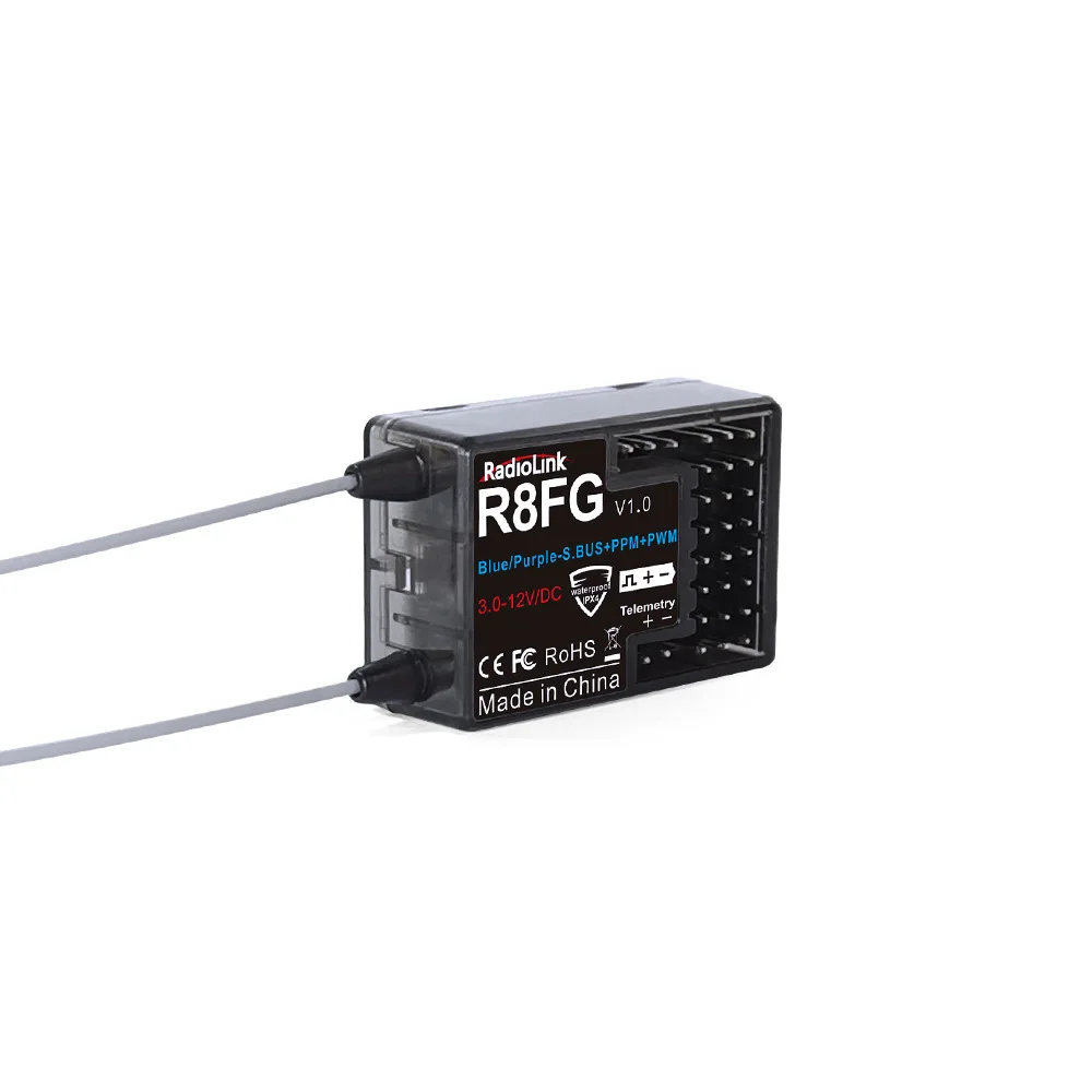 RadioLink R8FG Receiver Dual Antenna Eight Channel for RC8X RC4GS V3 RC6GS